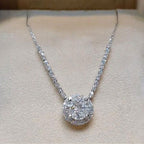 Classy Marquise & Round Cut Pendant Necklace For Women Belovegrace