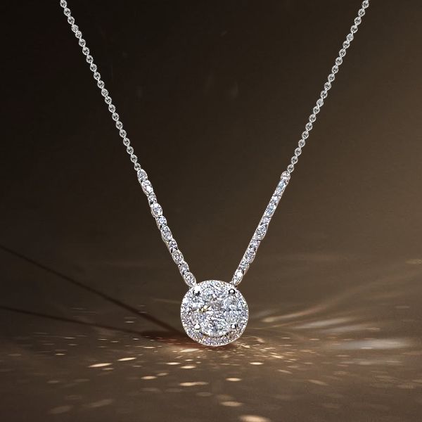 Classy Marquise & Round Cut Pendant Necklace For Women Belovegrace