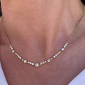 Golden Round Cut White Sapphire Pendant Necklace For Women Belovegrace