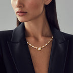 Golden Serpent designs Pear Cut White Sapphire Luxury Jewelry Wedding Necklace For Women Belovegrace