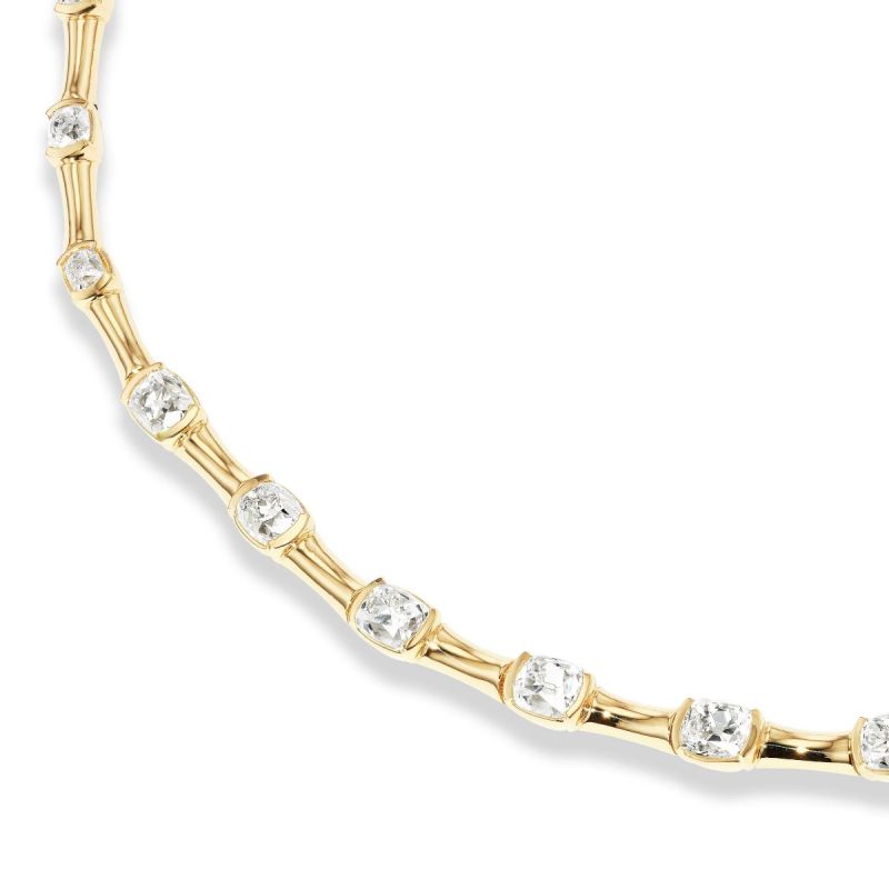 Golden Serpent designs Pear Cut White Sapphire Luxury Jewelry Wedding Necklace For Women Belovegrace