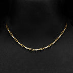 Golden Round Cut White Sapphire Paper Clip Necklace For Women Belovegrace