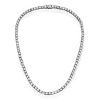 Classic Round Cut White Sapphire Tennis Necklace For Women Belovegrace