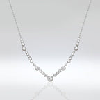 Classic Round Cut White Sapphire Pendant Necklace For Women Belovegrace