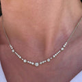 Classic Round Cut White Sapphire Pendant Necklace For Women Belovegrace