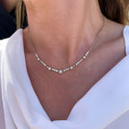 Classic Round Cut White Sapphire Pendant Necklace For Women Belovegrace