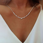Classic Round Cut White Sapphire Pendant Necklace For Women Belovegrace