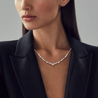 Classic Round Cut White Sapphire Pendant Necklace For Women Belovegrace