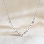 Classic Round Cut White Sapphire Pendant Necklace For Women Belovegrace