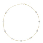 Luxury Jewelry Pearl Pewelry Golden Classic Round Pearl Pendant Necklace For Women