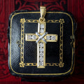 Vintage Two Tone Channel Setting Round Cut White Sapphire Pendant Necklace For Women
