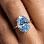 Solitaire Yellow Gold Oval Cut Aquamarine Sapphire Engagement Ring