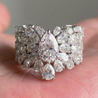 Pear Cut White Sapphire Wedding Band For Women Belovegrace