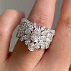 Pear Cut White Sapphire Wedding Band For Women Belovegrace