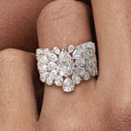 Pear Cut White Sapphire Wedding Band For Women Belovegrace