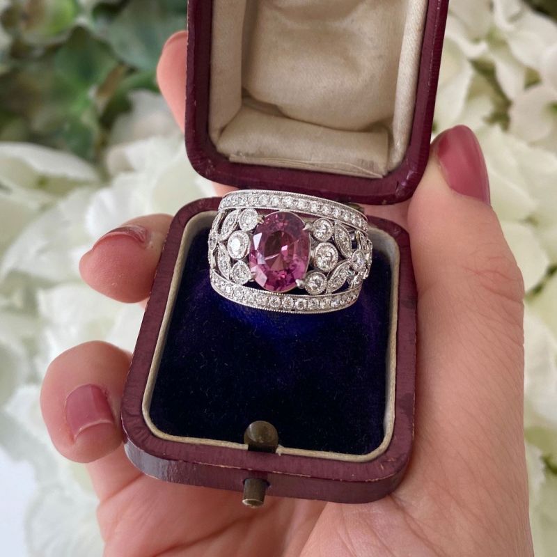 Milgrain Oval Cut Ruby Sapphire Promise Rings Engagement Rings For Women Belovegrace