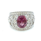 Milgrain Oval Cut Ruby Sapphire Promise Rings Engagement Rings For Women Belovegrace
