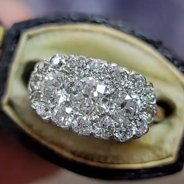 Vintage Halo Round Cut White Sapphire Engagement Ring For Women Belovegrace
