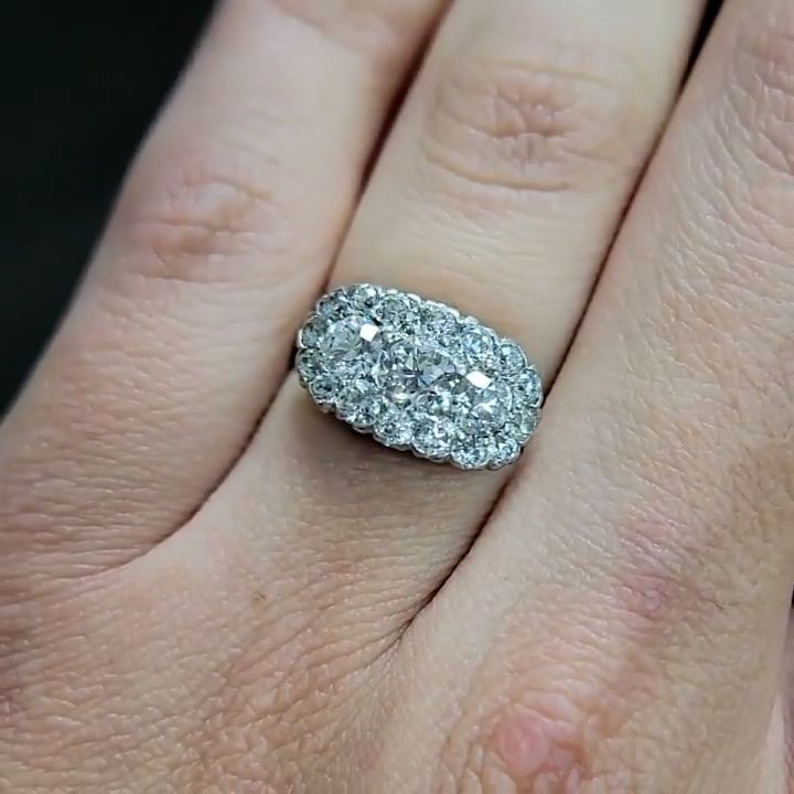 Vintage Halo Round Cut White Sapphire Engagement Ring For Women Belovegrace