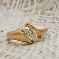 Golden Oval Cut Yellow Topaz Ring Engagement Ring For Women Belovegrace