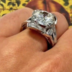 Unique Split Shank Round Cut White Sapphire Engagement Ring For Women Belovegrace