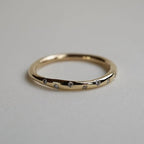 Golden Round Cut White Sapphire Wedding Band For Women Belovegrace