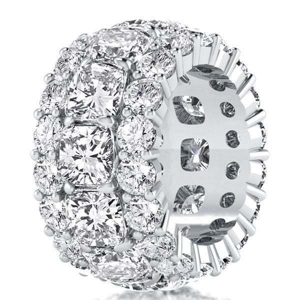 Eternity Cushion Cut White Sapphire Wedding Band Eternity Band For Women Belovegrace