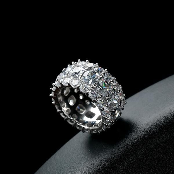 Eternity Cushion Cut White Sapphire Wedding Band Eternity Band For Women Belovegrace