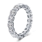 Classic Eternity Round Cut White Sapphire Wedding Band For Women Belovegrace