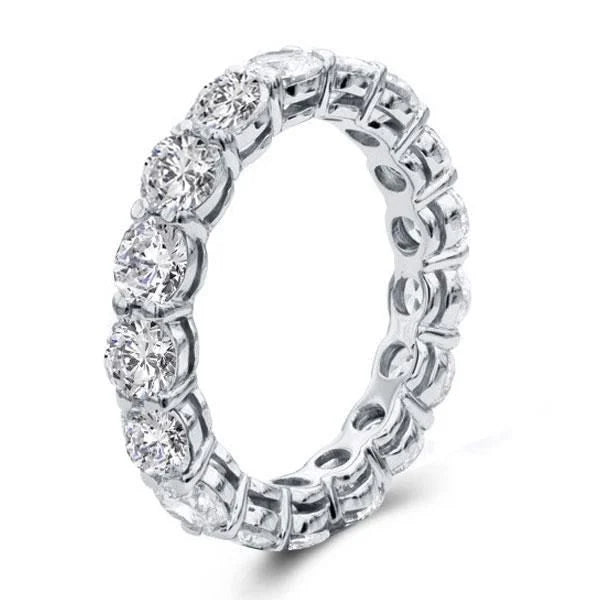 Classic Eternity Round Cut White Sapphire Wedding Band For Women Belovegrace