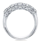 Halo Cushion Cut White Sapphire Half Eternity Wedding Band For Women Belovegrace
