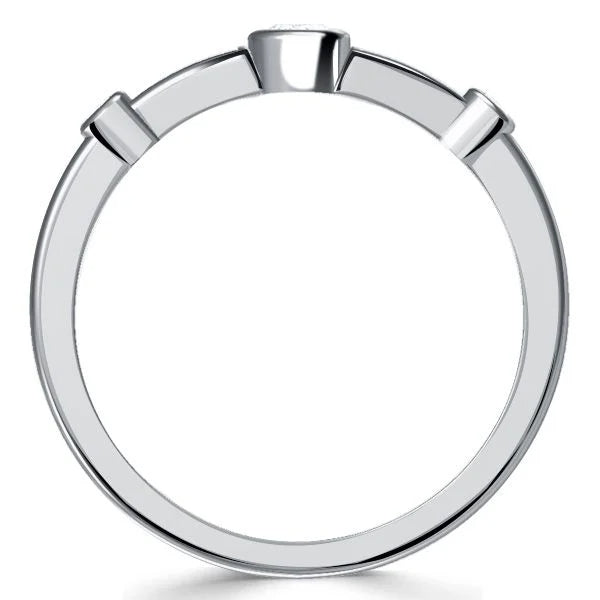 Vintage Bezel Setting Round Cut Blue Sapphire Wedding Ring For Women Belovegrace