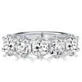Five Stone Cushion Cut White Sapphire Half Eternity Wedding Band For Women Belovegrace