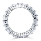 Cassic Eternity Round Cut White Sapphire Wedding Band For Women Belovegrace