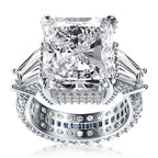 Unique Design Radiant Cut White Sapphire Engagement Ring For Women Belovegrace