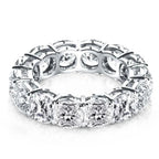 Classic Eternity Cushion Cut White Sapphire Wedding Band For Women Belovegrace
