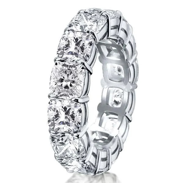 Classic Eternity Cushion Cut White Sapphire Wedding Band For Women Belovegrace