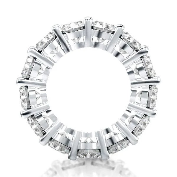 Classic Eternity Cushion Cut White Sapphire Wedding Band For Women Belovegrace