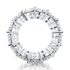 Classic Eternity Cushion Cut White Sapphire Wedding Band For Women Belovegrace