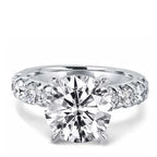 Classic Round Cut White Sapphire Engagement Ring For Women Belovegrace