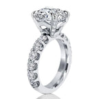 Classic Round Cut White Sapphire Engagement Ring For Women Belovegrace