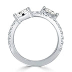 Unique Design Spiral Ring Heart Cut White Sapphire Engagement Ring For Women Belovegrace