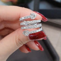 Unique Design Spiral Ring Heart Cut White Sapphire Engagement Ring For Women Belovegrace