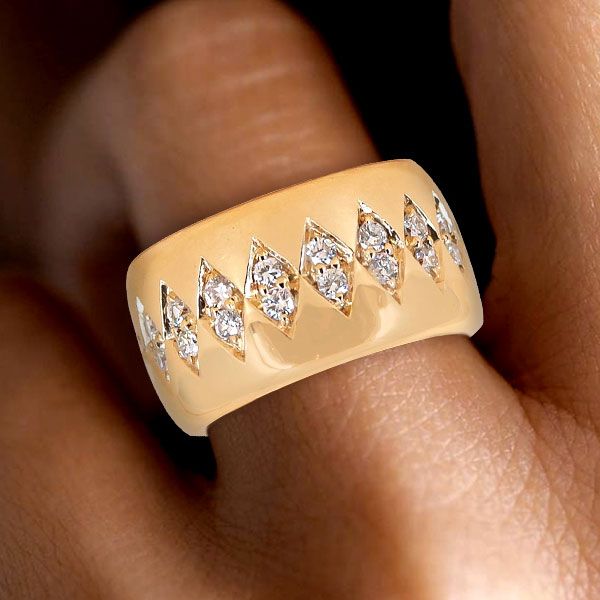 Golden Round Cut White Sapphire Wedding Band For Women Belovegrace