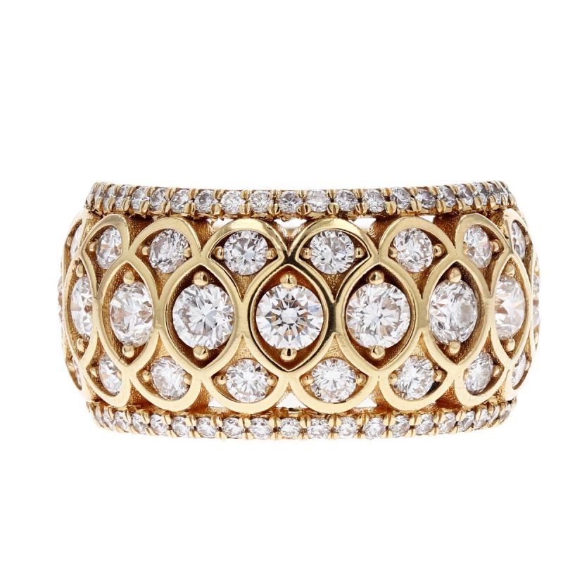 Golden Round Cut White Sapphire Wedding Band For Women Belovegrace