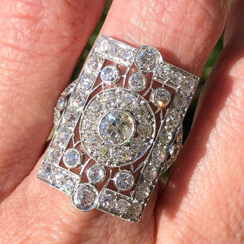 Vintage Round Cut White Sapphire Engagement Ring For Women Belovegrace