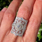 Vintage Round Cut White Sapphire Engagement Ring For Women Belovegrace
