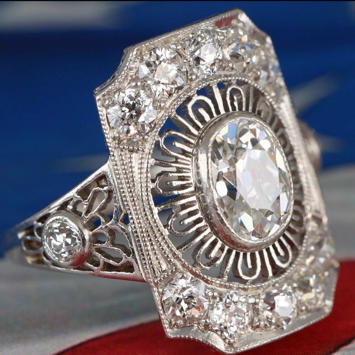 Halo Cushion & Round Cut White Sapphire Engagement Ring For Women Belovegrace