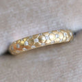 Vintage Golden Round Cut White Sapphire Half Eternity Wedding Band For Women Belovegrace