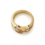 Golden Round Cut White Sapphire Wedding Band For Women Belovegrace